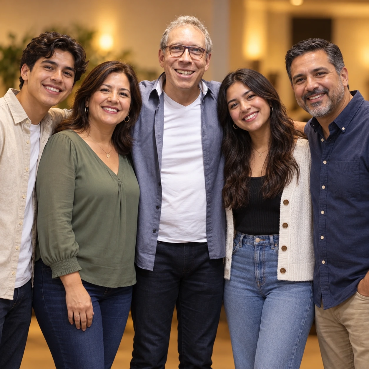 Imagen ilustrativa del pastor Marcos Barrientos compartiendo con una familia